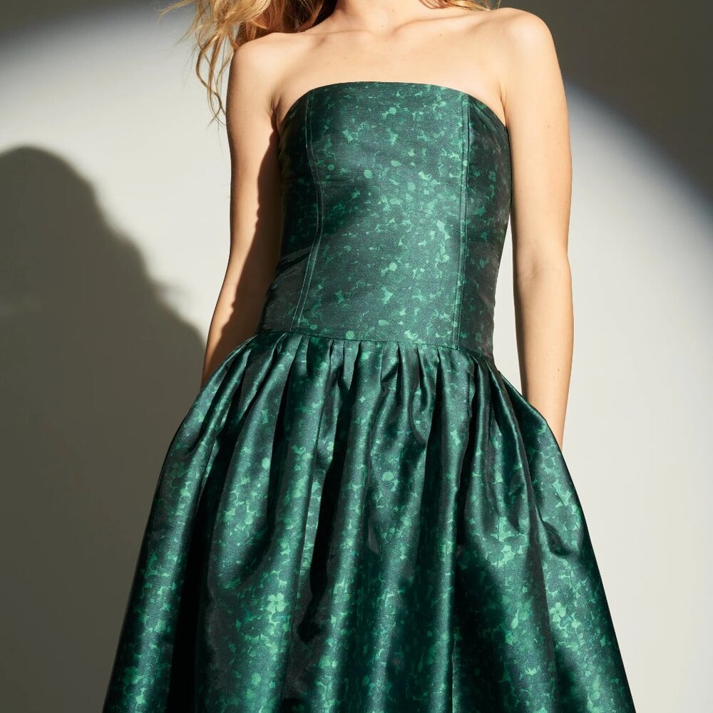 Sachin & Babi - Georgina Gown - Emerald Green Wisteria | Size 0
